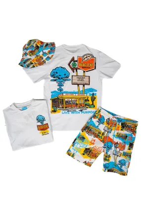 24 Hour Diner Shirt Big & Tall, 24 Hour Diner AOP Shorts Big & Tall and Bucket Hat Bundle