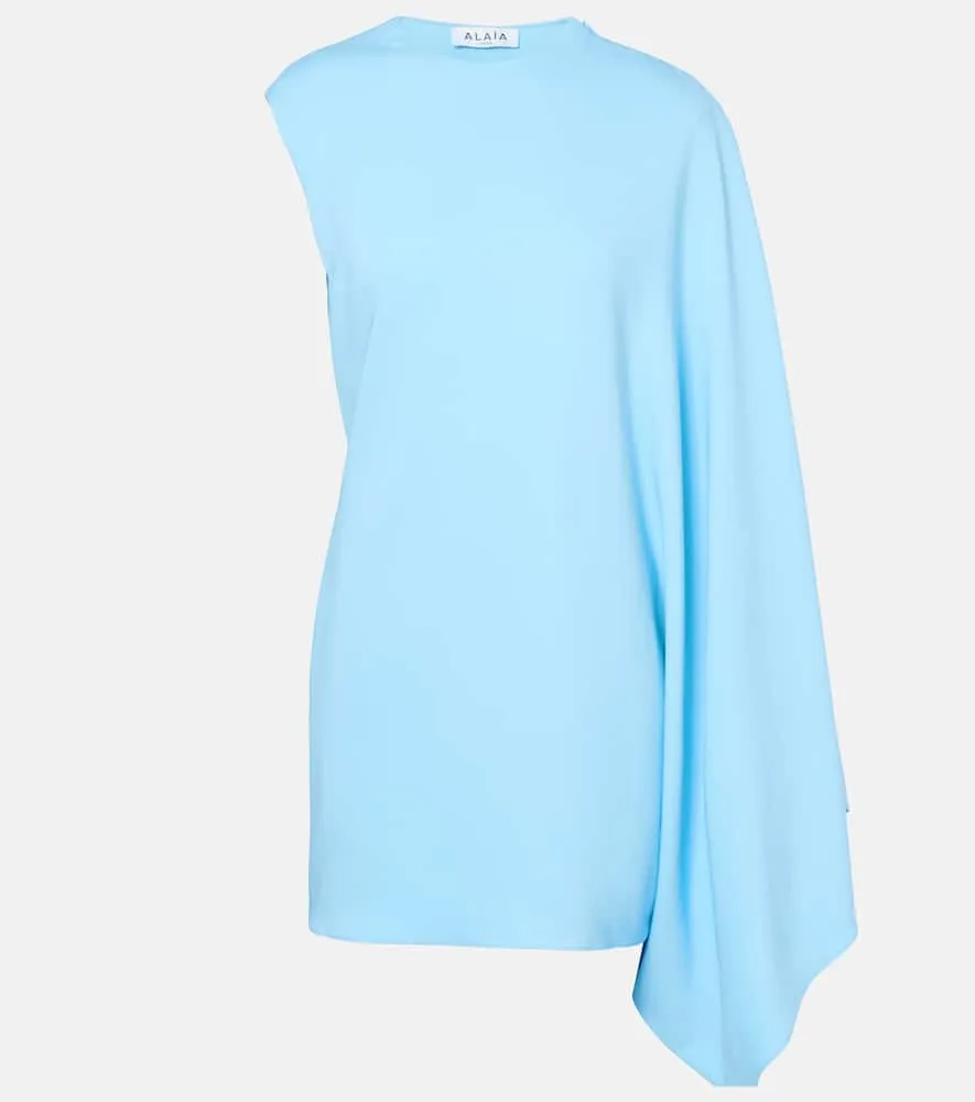 Alaia Asymmetric draped minidress