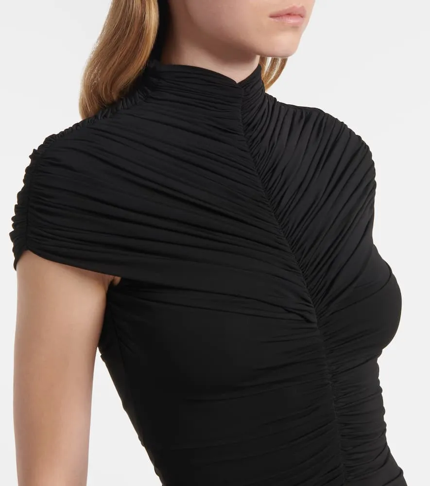 Alaia Gathered maxi dress