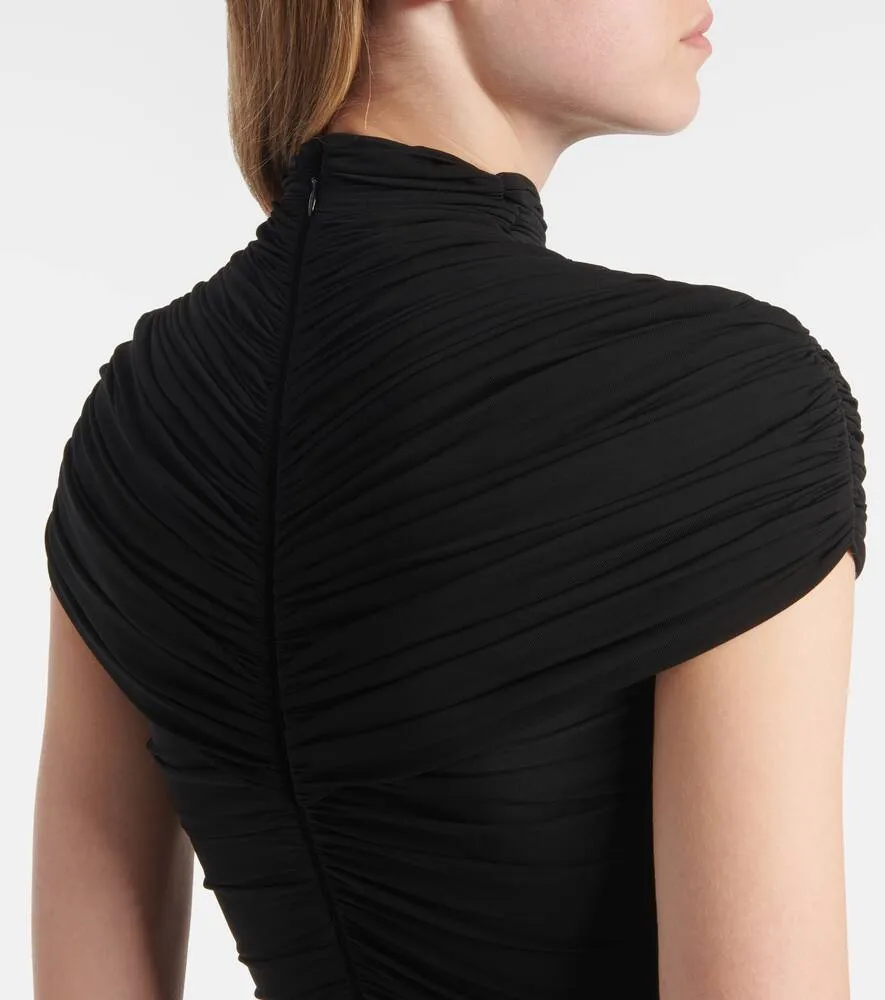 Alaia Gathered maxi dress