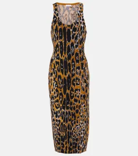Alaia Jacquard midi dress