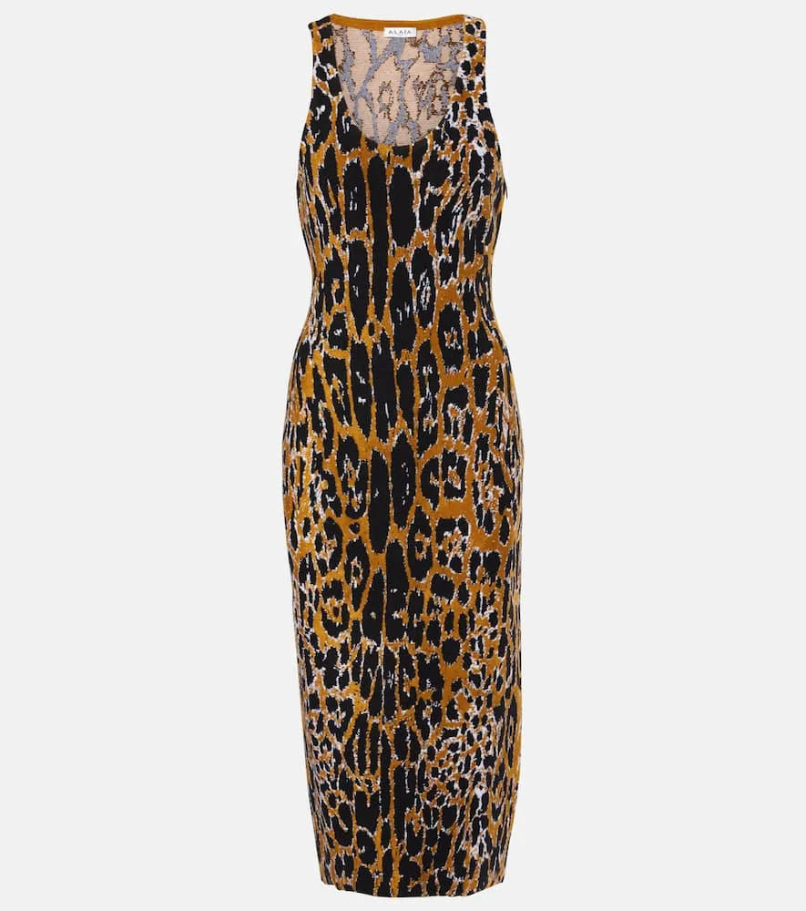Alaia Jacquard midi dress