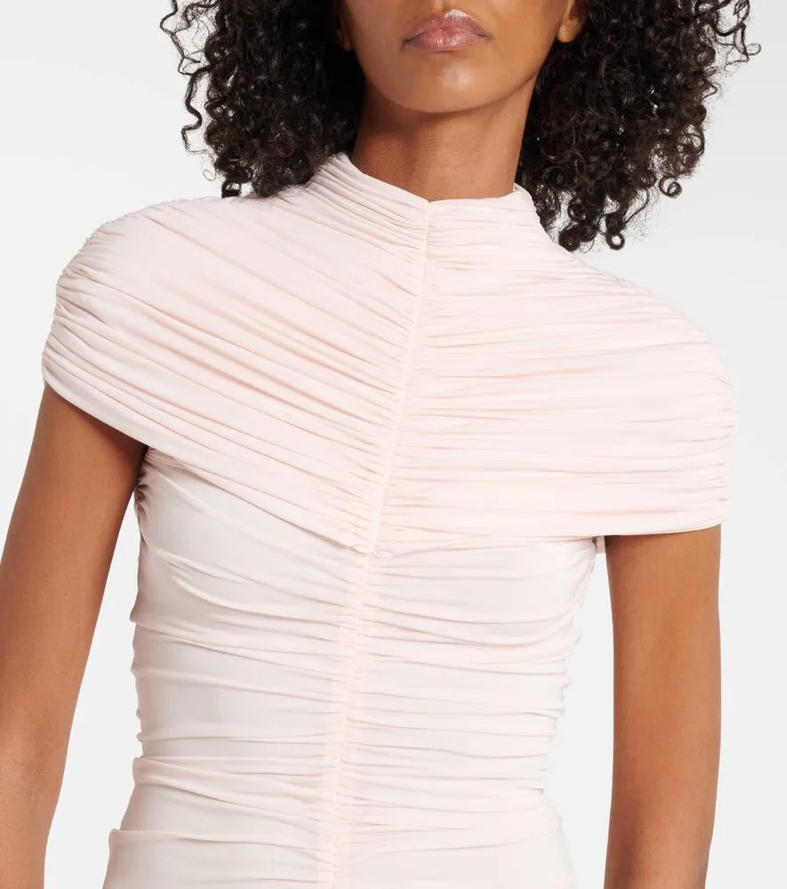 Alaia Ruched jersey midi dress