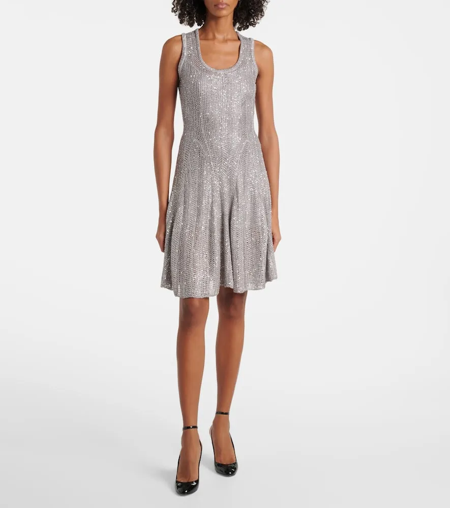 Alaia Sequined knitted minidress