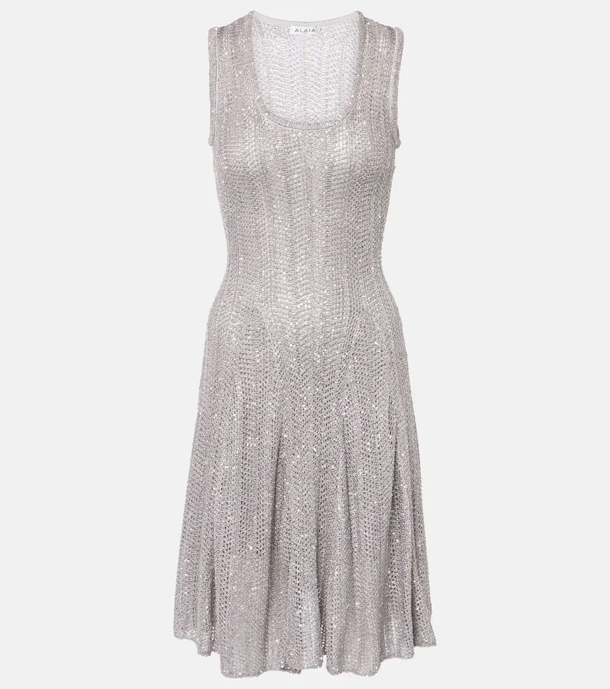 Alaia Sequined knitted minidress