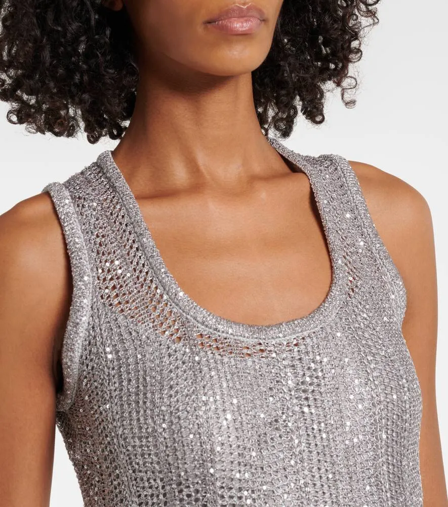 Alaia Sequined knitted minidress