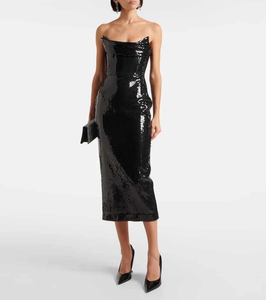 Alex Perry Sequined bustier dress