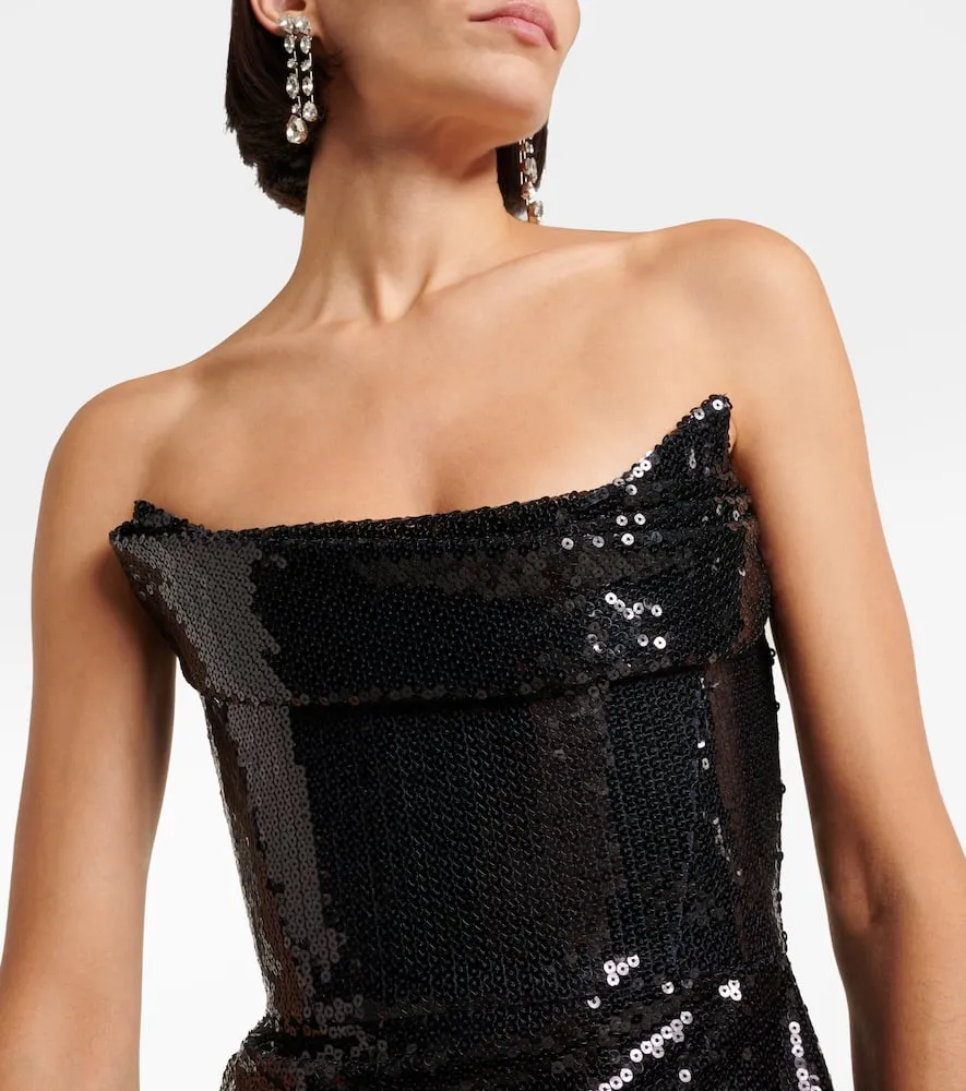 Alex Perry Sequined bustier dress