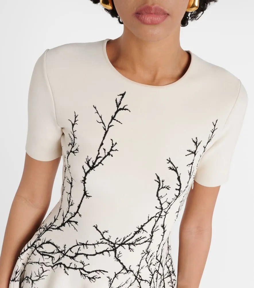 Alexander McQueen Thorn Branches jacquard minidress