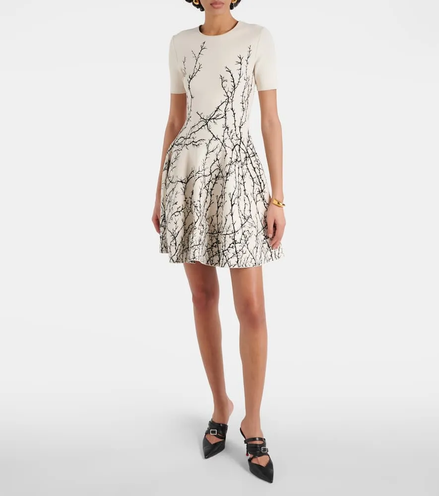 Alexander McQueen Thorn Branches jacquard minidress