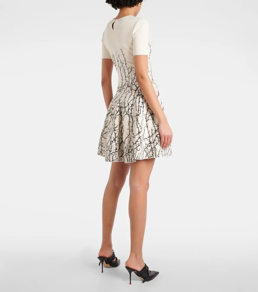 Alexander McQueen Thorn Branches jacquard minidress
