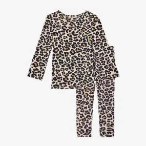 Bamboo Basic Loungewear Pajama Set - Lana Leopard Tan