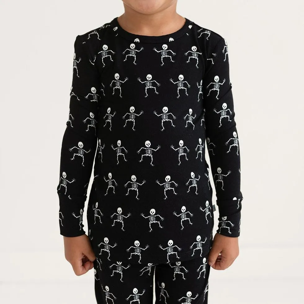 Bamboo Long Sleeve Pajama Set - Dancing Skelly
