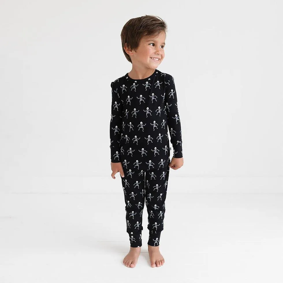 Bamboo Long Sleeve Pajama Set - Dancing Skelly
