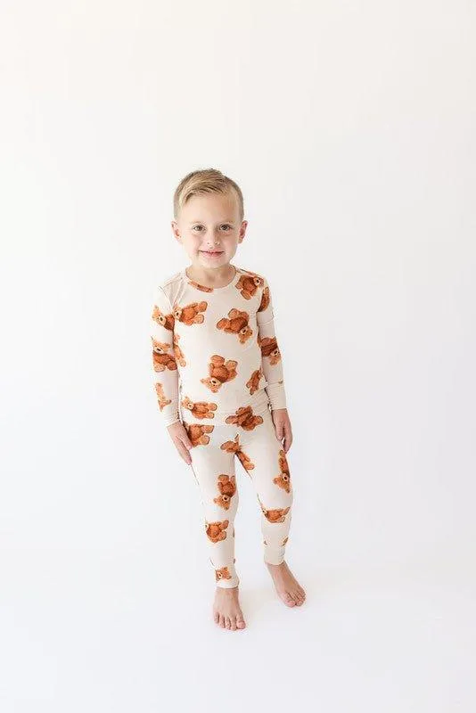 Bamboo Long Sleeve Pajama Set - Teddy Freddy