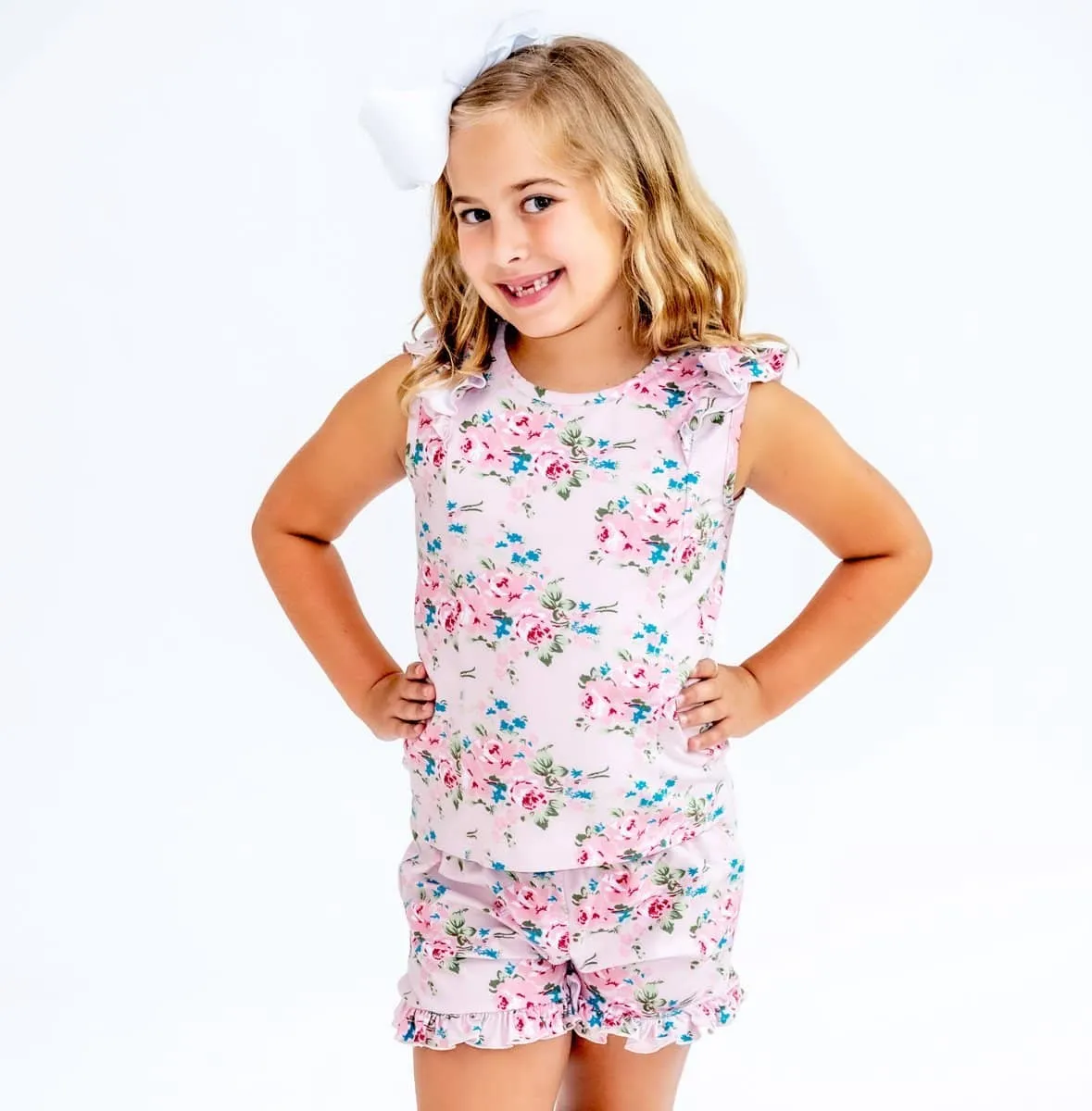 Beautifully Bold Dance Dance Dance - Bamboo Flutter Sleeve & Shorts Lounge Set