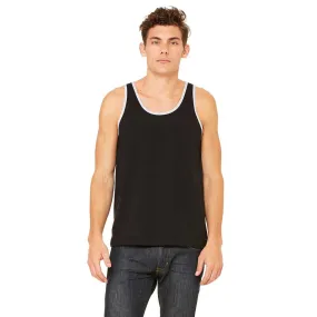 Bella   Canvas Unisex Black/Athletic Heather Jersey Tank