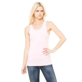 Bella   Canvas Women's Pink Stretch Rib Tank