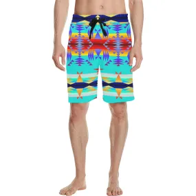 Between the Mountains Fire Men's Casual Shorts