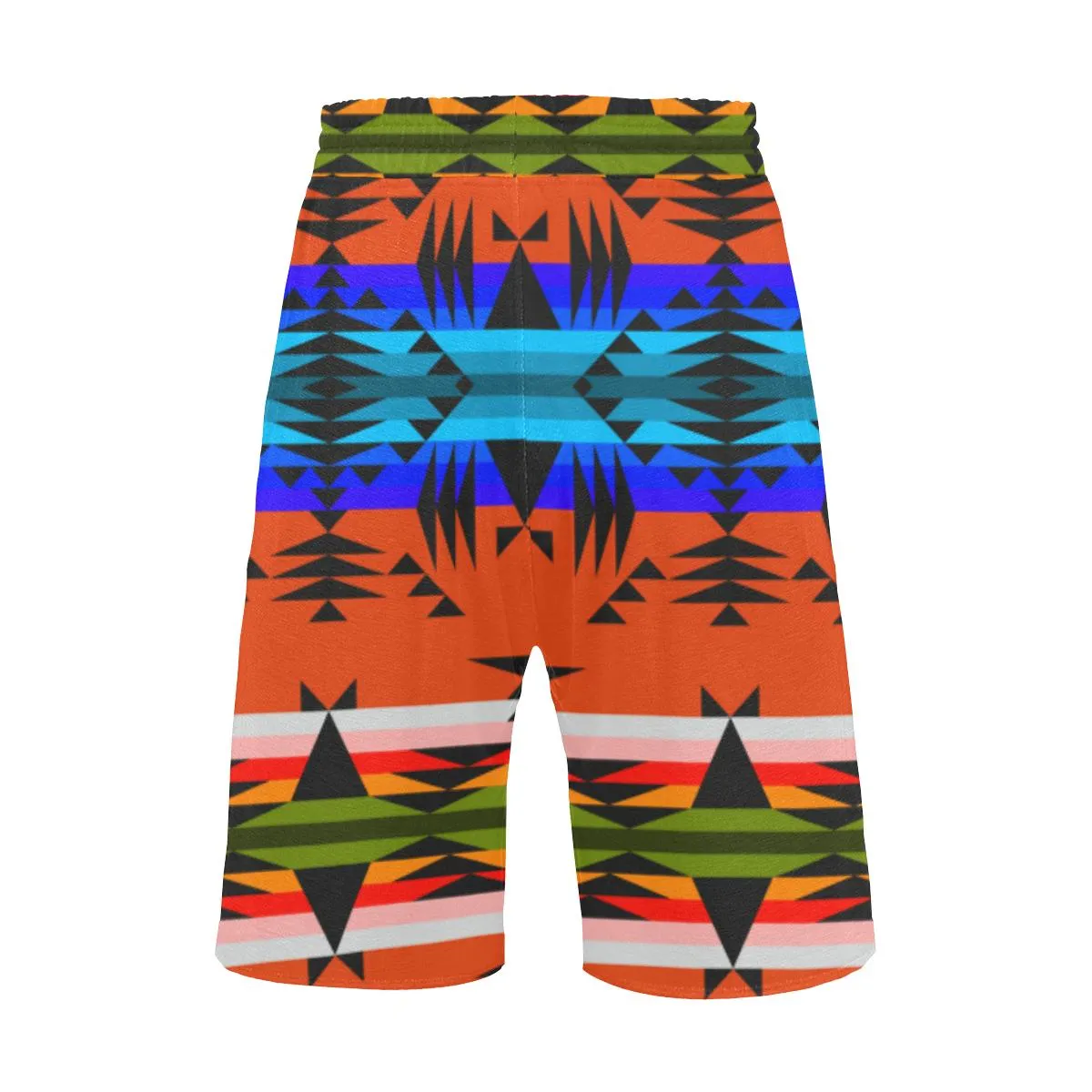 Between the Mountains Orange Men's Casual Shorts