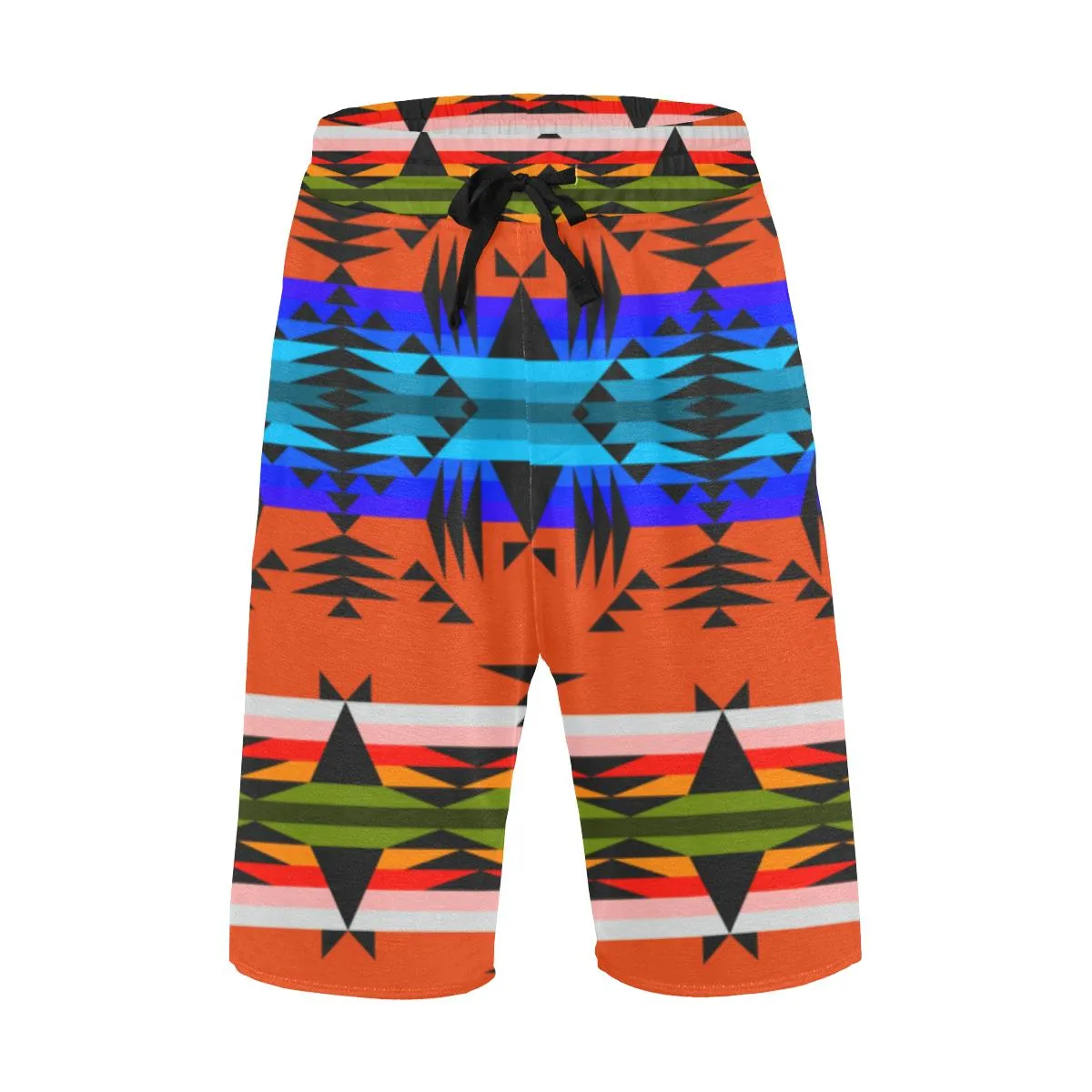 Between the Mountains Orange Men's Casual Shorts