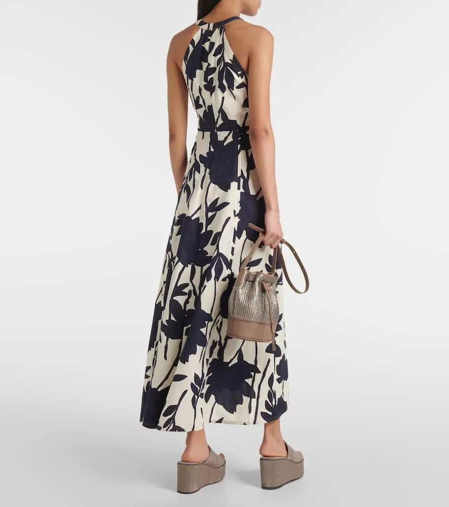 Brunello Cucinelli Floral cotton midi dress