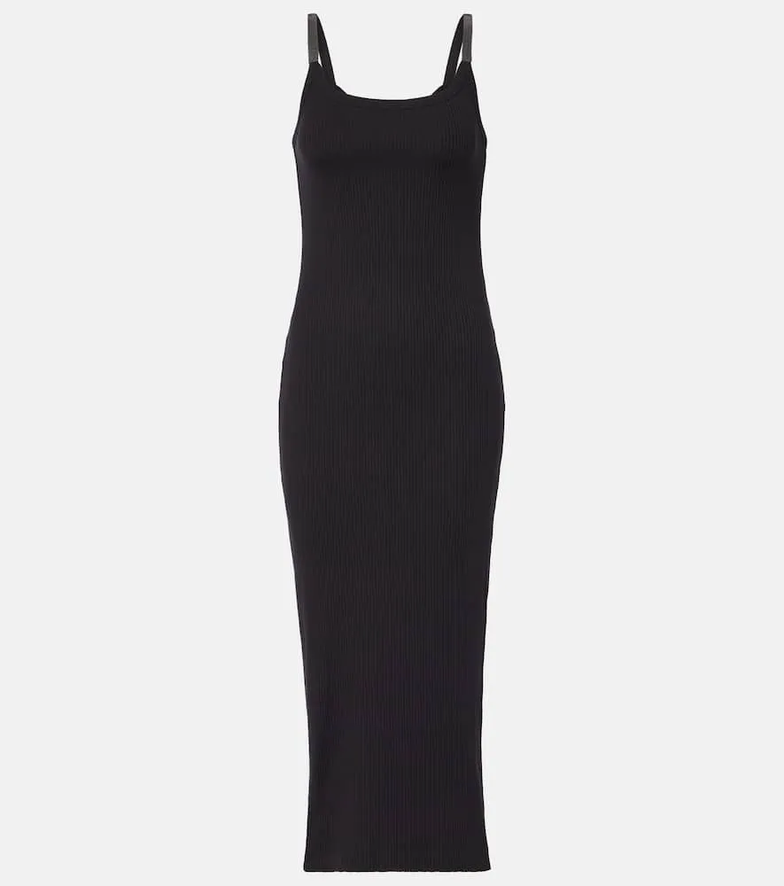 Brunello Cucinelli Monili cotton-blend jersey midi dress
