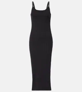 Brunello Cucinelli Monili cotton-blend jersey midi dress
