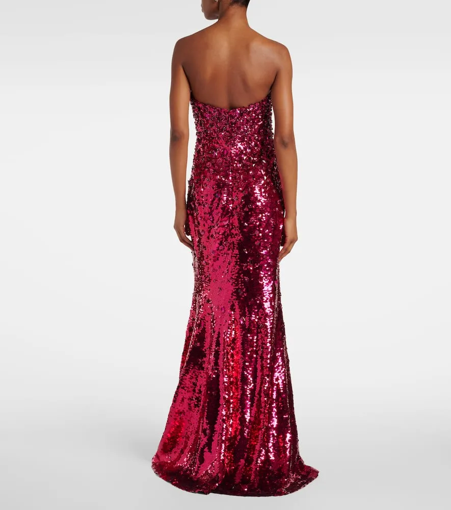 Carolina Herrera Sequined strapless gown