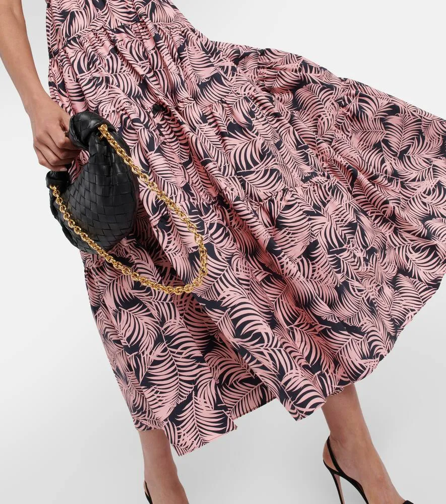 Carolina Herrera Tiered cotton-blend midi dress