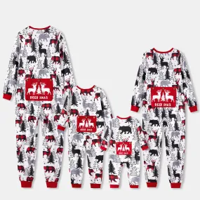 Christmas Family Matching Allover Print Long-sleeve Zipper Onesies Pajamas (Flame Resistant)