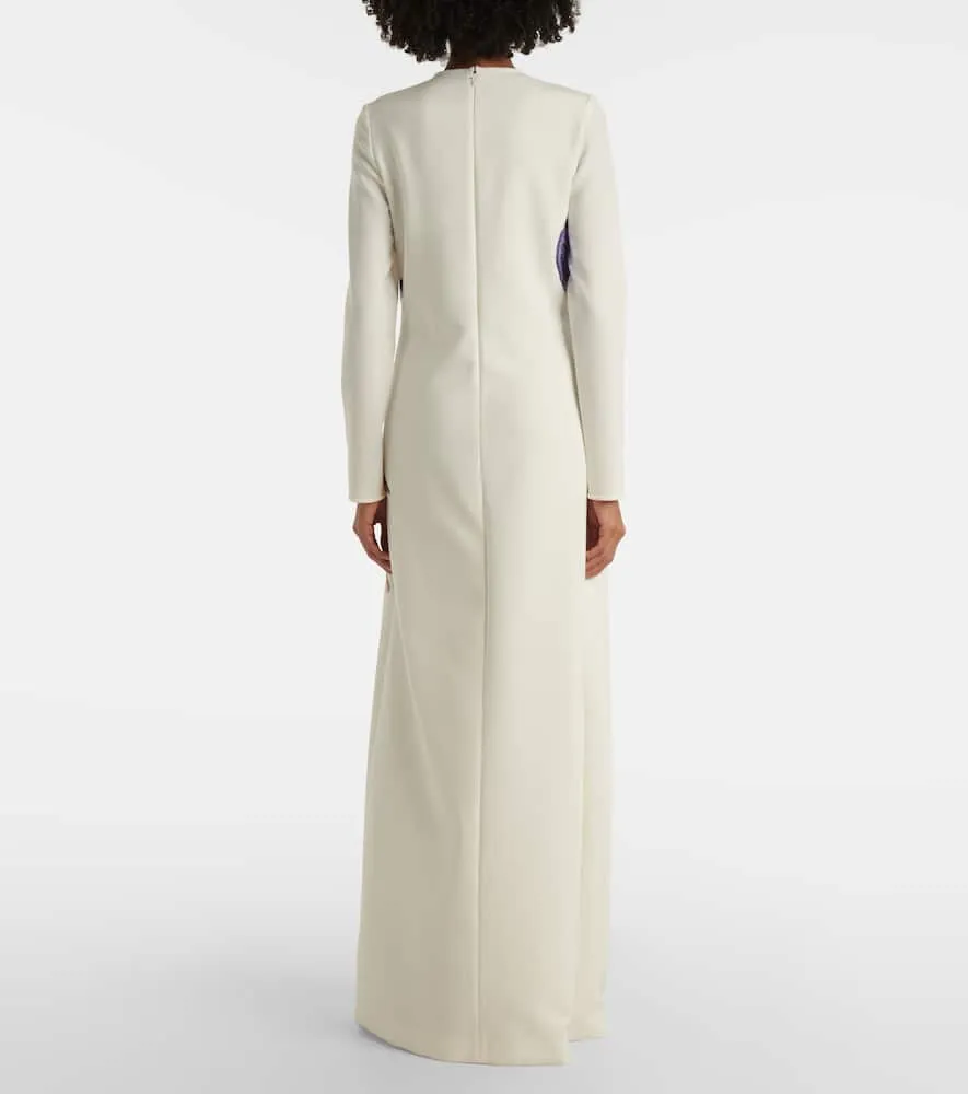 Costarellos Malvina sequined cr√É¬™pe gown