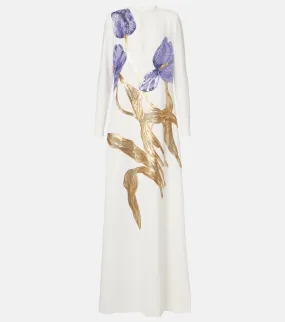Costarellos Malvina sequined cr√É¬™pe gown