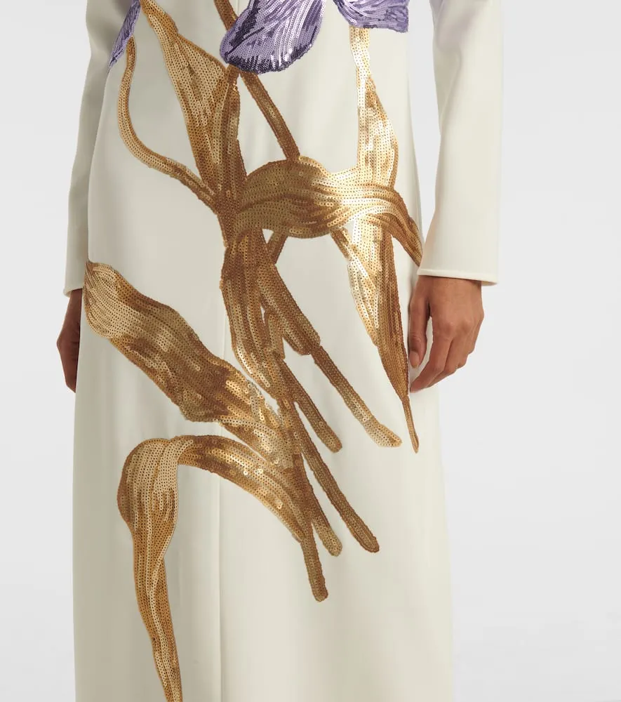 Costarellos Malvina sequined cr√É¬™pe gown