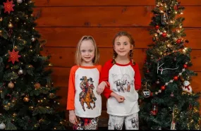 Cowboy Christmas Pajamas, COWBOY SANTA Christmas PAJAMAS