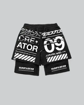 Cyberpunk Print Shorts