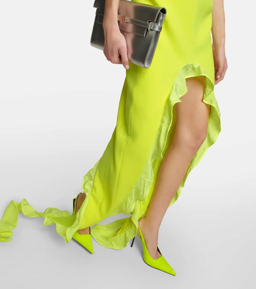 David Koma Asymmetric ruffled midi dress