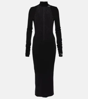 Dolce&Gabbana Chantilly lace and jersey midi dress