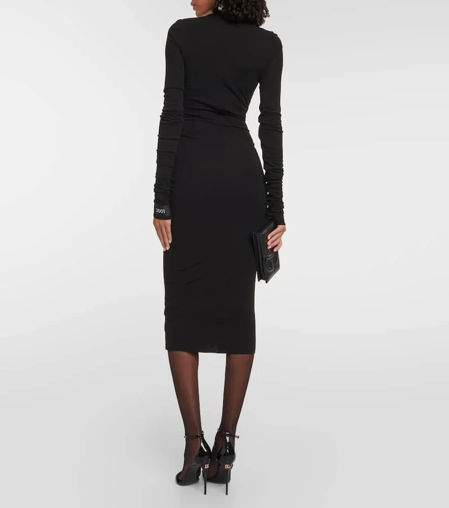 Dolce&Gabbana Chantilly lace and jersey midi dress