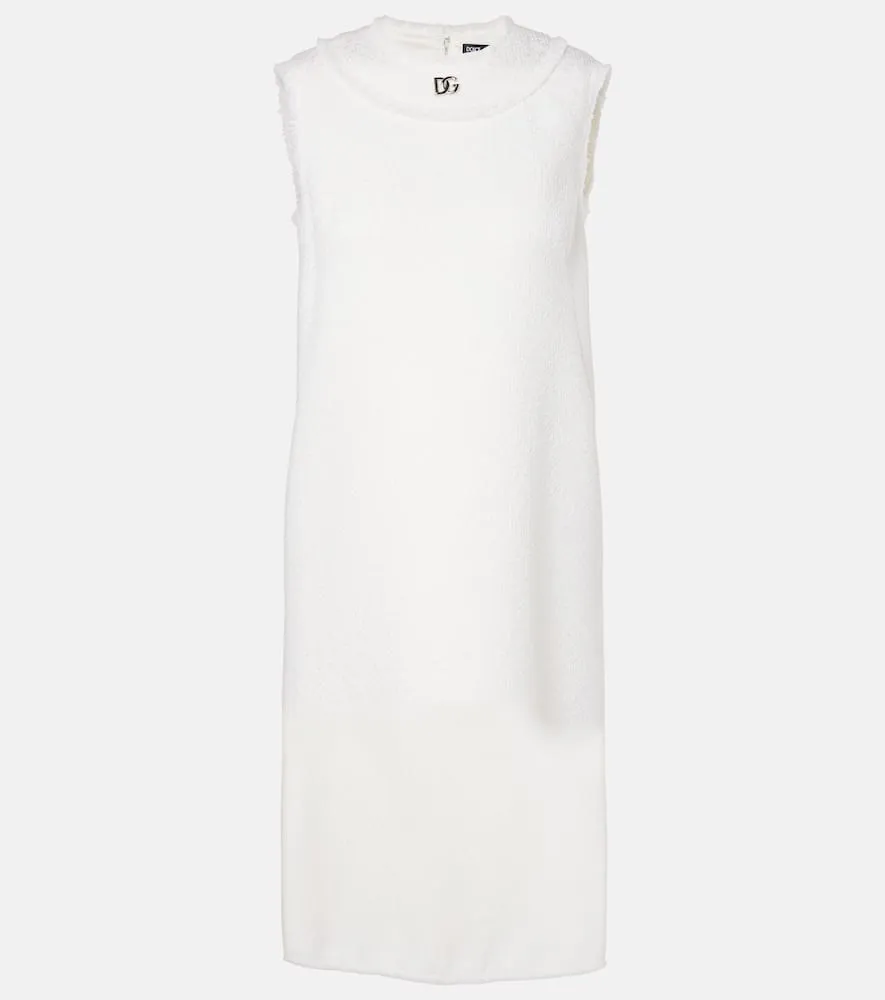Dolce&Gabbana DG wool-blend tweed shift dress