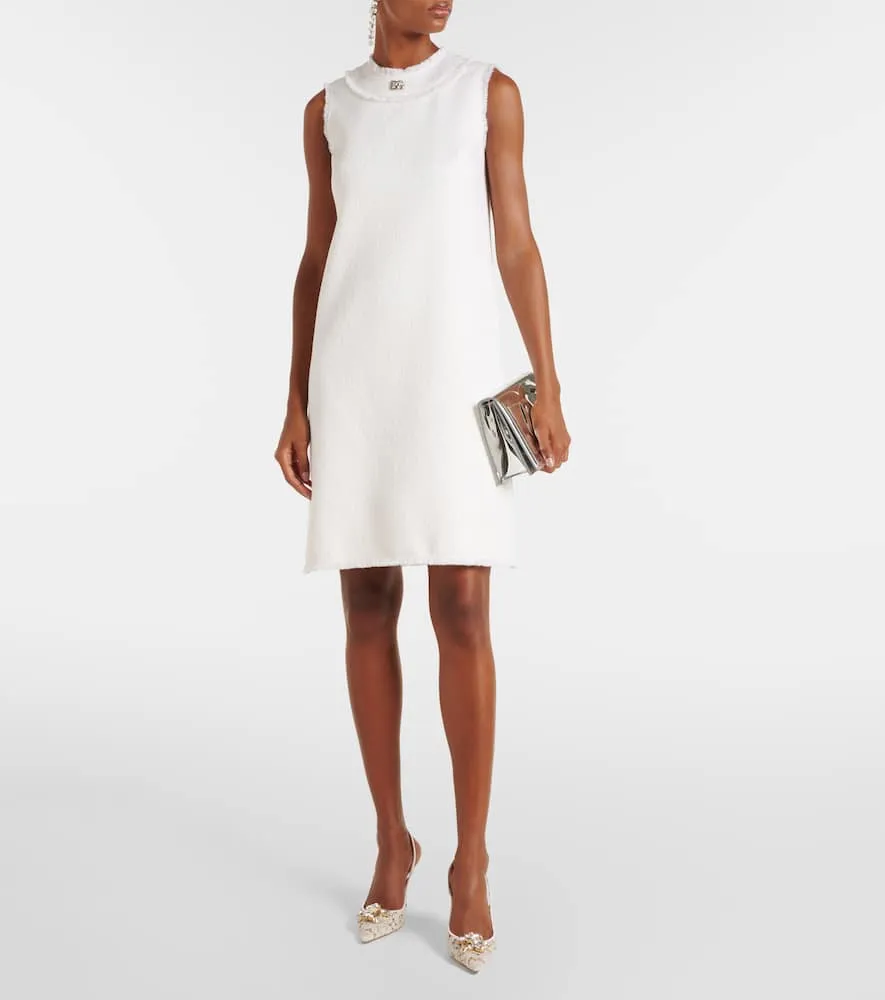 Dolce&Gabbana DG wool-blend tweed shift dress