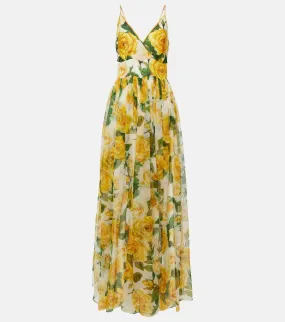 Dolce&Gabbana Floral silk chiffon gown