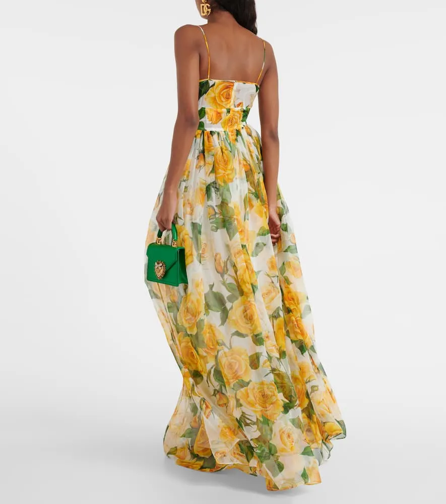 Dolce&Gabbana Floral silk chiffon gown