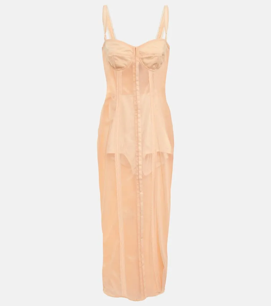 Dolce&Gabbana x Kim semi-sheer midi dress