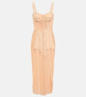 Dolce&Gabbana x Kim semi-sheer midi dress