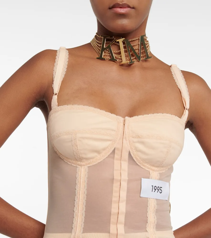 Dolce&Gabbana x Kim semi-sheer midi dress