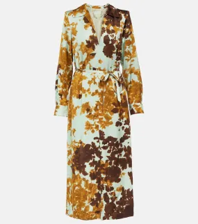 Dries Van Noten Dellas printed satin midi dress