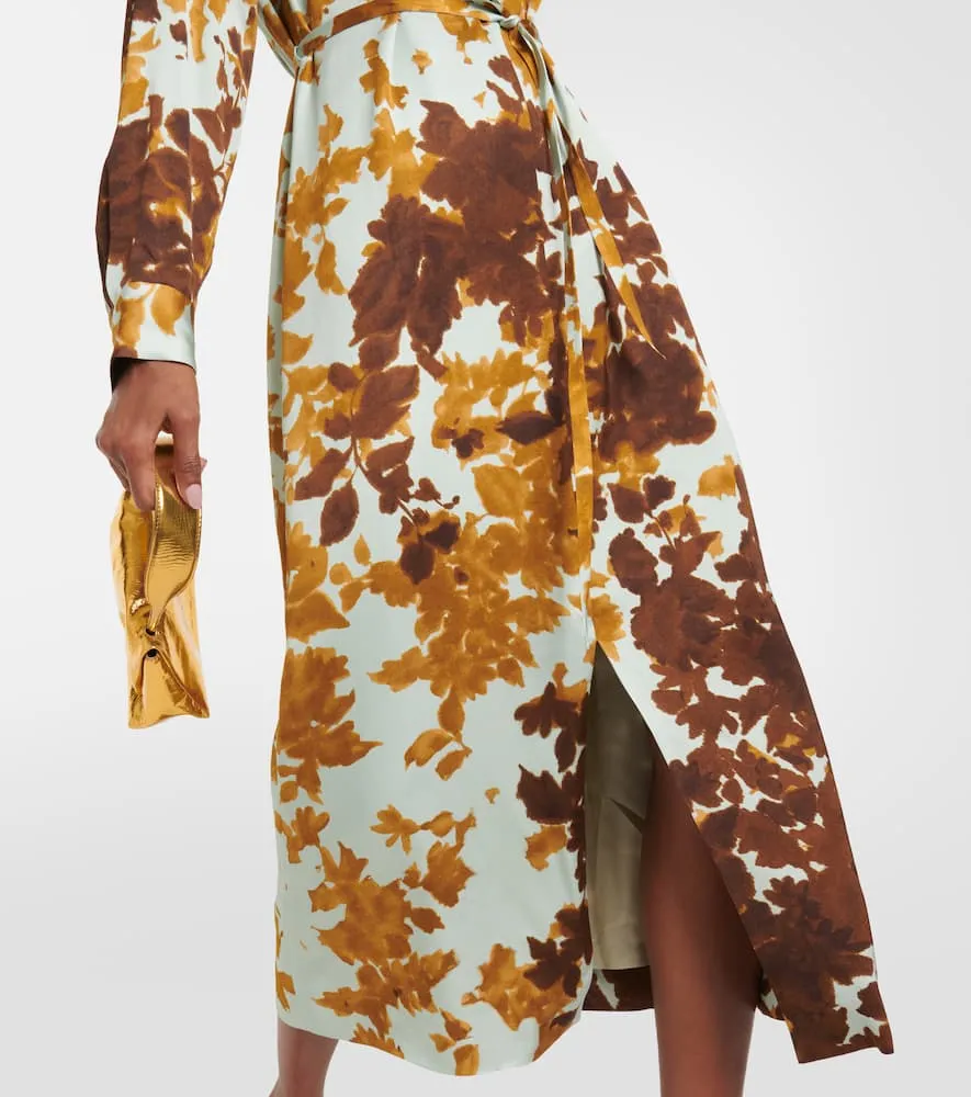 Dries Van Noten Dellas printed satin midi dress