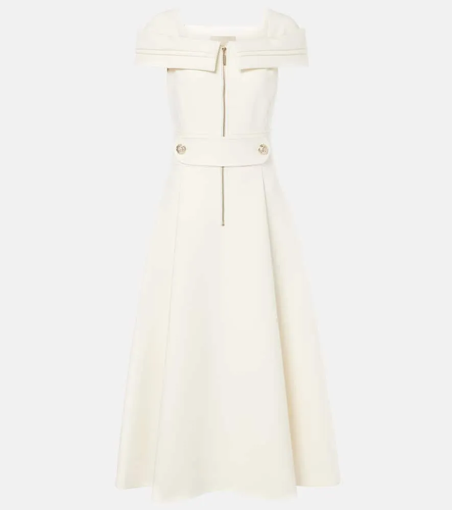 Elie Saab Cr√É¬™pe midi dress