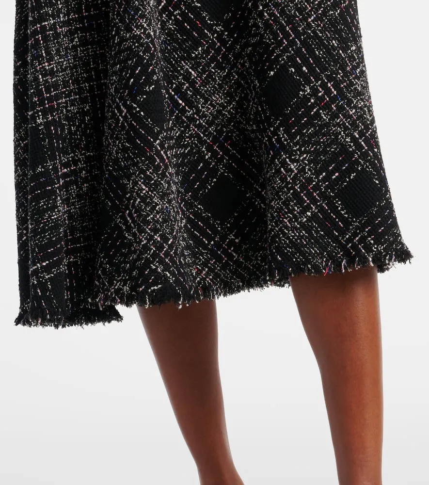 Erdem Cotton-blend tweed midi dress